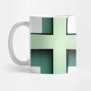 Cross Pastel Green Shadow Silhouette Anime Style Collection No. 215 Mug